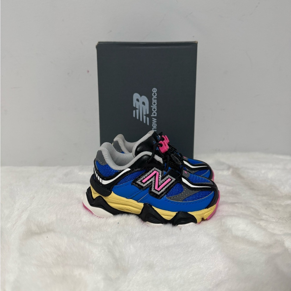 New Balance Kids' Sneakers in Blue, Yellow, and Pink